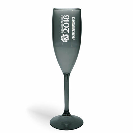 Taça De Champanhe 180Ml Impressão  Transparente Fumê  1X0