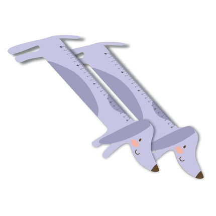 Réguas Pvc 0,50Mm Premium Branco  Infantil Modelo Cachorro 20Cm  4X0
