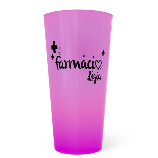 Copos Ecológicos 550Ml  Rosa Translúcido  1X1