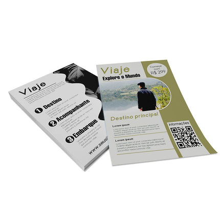 Panfletos, Flyers E Folhetos Couchê 90G Sem Verniz