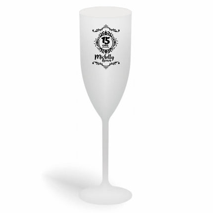 Taça De Champanhe 180Ml Impressão  Leitosa Branca  1X0