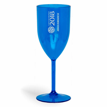 Taça De Vinho 330Ml Impressão  Transparente Azul  1X0