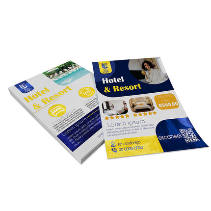 Panfletos, Flyers E Folhetos Couchê 170G Fosco Com Verniz Localizado Frente E Verso