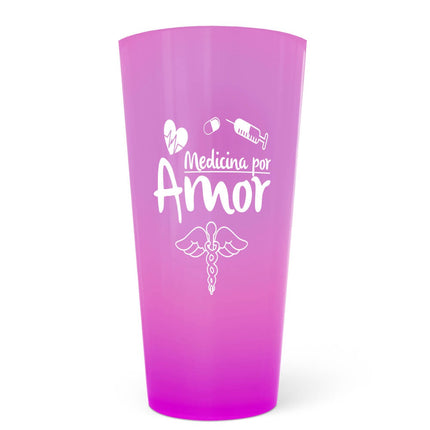 Copos Ecológicos 550Ml  Rosa Translúcido  1X1