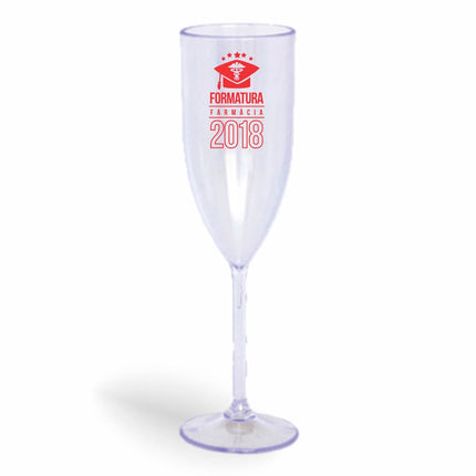 Taça De Champanhe 180Ml Impressão  Transparente Cristal  1X0