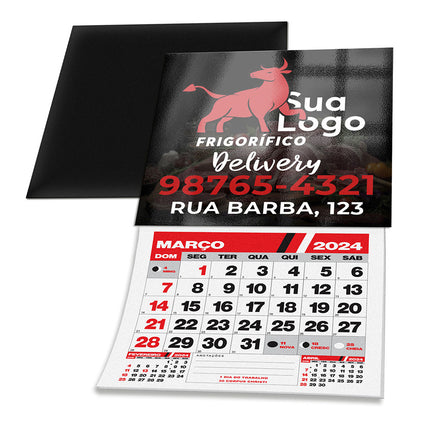 Imãs De Geladeira - Com Calendário Corte Reto 50X45Mm