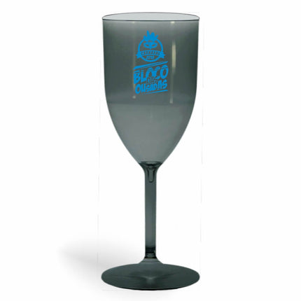 Taça De Vinho 330Ml Impressão  Transparente Fumê  1X0