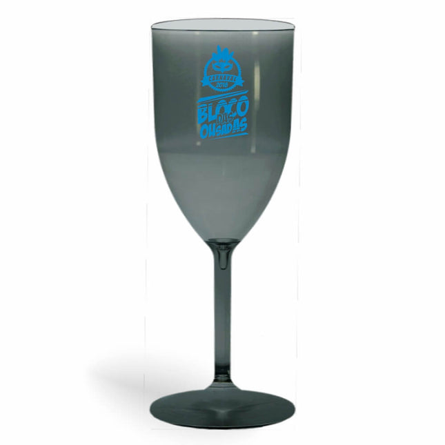 Taça De Vinho 330Ml Impressão  Transparente Fumê  1X0