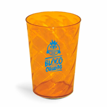 Copo Twister 600Ml  Transparente Laranja  1X0