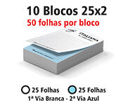 Blocos E Talões  25 Folhas  Autocopiativo 56G  25X2