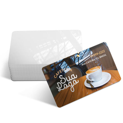 Cartões De Visita Pvc 0,50Mm Premium Branco