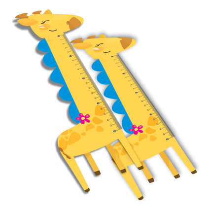Réguas Pvc 0,50Mm Premium Branco  Infantil Modelo Girafa 20Cm  4X0
