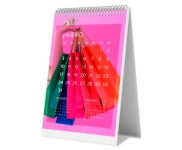 Calendário De Mesa Wire O Vertical Com 24 Páginas Sem Verniz Base Papel Paraná 2Mm E Páginas Couchê 150G  4X4