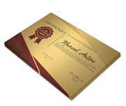 Certificados 420X300Mm Gold Master 300G Sem Verniz  4X0