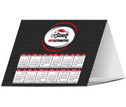 Calendário De Mesa Básico Couchê 250G  Sem Verniz  4X0