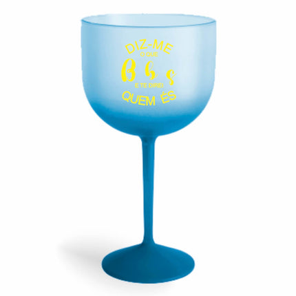 Taça De Gin 580Ml Impressão  Degradê Azul   1X0