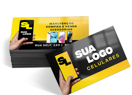 Cartões De Visita Couchê 300G Verniz Uv Total Frente E Verso  4X4