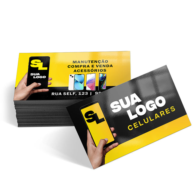 Cartões De Visita Couchê 300G Verniz Uv Total Frente E Verso  4X4
