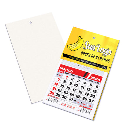 Calendários E Folhinhas 2025 Postais Furo Com Calendário Supremo 255G Verniz Uv Total Frente  4X0