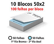 Blocos E Talões  50 Folhas  Autocopiativo 56G 50X2 75X105Mm  1X0