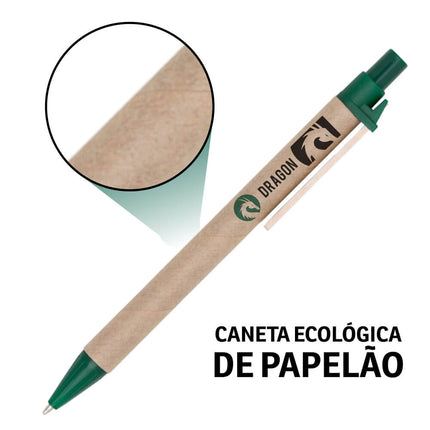 Canetas  Ecológicas Papelão  Clip De Madeira