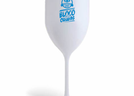 Taça De Vinho 330Ml Impressão  Leitosa Branca  1X0