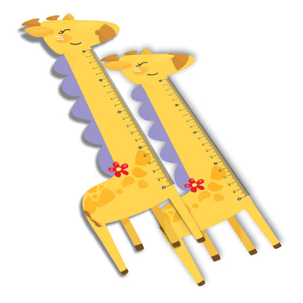 Réguas Pvc 0,50Mm Premium Branco  Infantil Modelo Girafa 20Cm  4X0