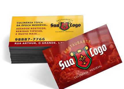 Cartões De Visita Couchê 300G Verniz Uv Total Frente E Verso  4X4