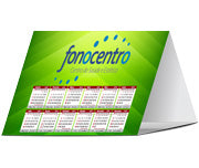 Calendário De Mesa Básico Couchê 250G  Verniz Uv Total Frente  4X0