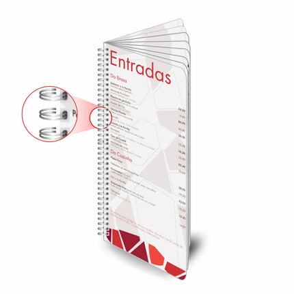 Cardápios  Wire O  16 Páginas Couchê 250G