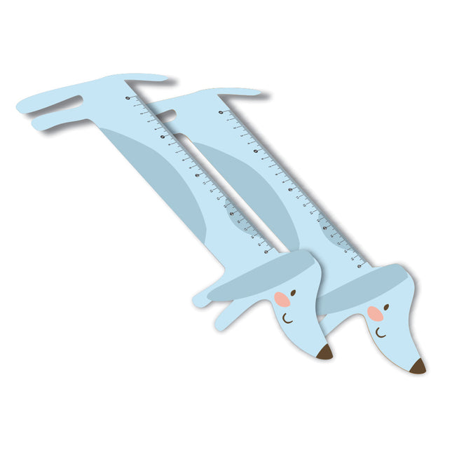 Réguas Pvc 0,50Mm Premium Branco  Infantil Modelo Cachorro 20Cm  4X0