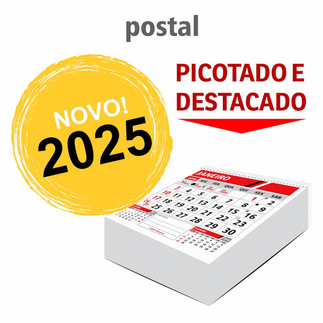 Calendários E Folhinhas 2025 Blocos De Calendário 2025 Para Postal 80X80Mm - 2X0 - 500Unid - Cbpa2022C - Cbpa2022C - Cbp