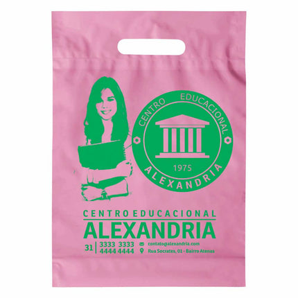 Sacolas   Plásticas Boca Vazada 250X350Mm 1X0 - Rosa