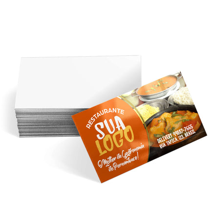 Cartões De Visita Couchê 300G Verniz Uv Total Frente