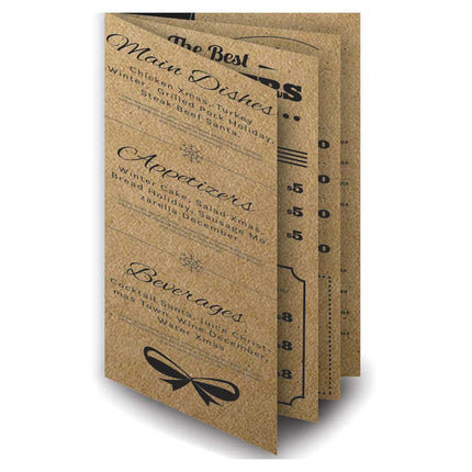 Cardápios  8 Páginas Com Dobra  Kraft 250G