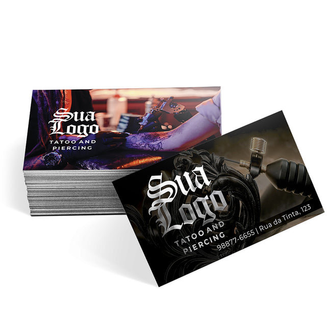 Cartões De Visita Europeu Couchê 300G Hot Stamping Lam Fosca Fv E Hot Stamping Fr   4X4