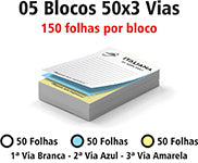 Blocos E Talões  50 Folhas  Ap 75G 50X3