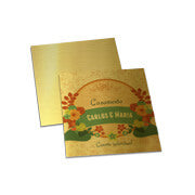Convites Básico Gold Master 300G Sem Laminação E Sem Verniz