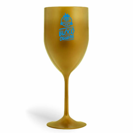 Taça De Vinho 330Ml Impressão  Leitosa Dourada  1X0