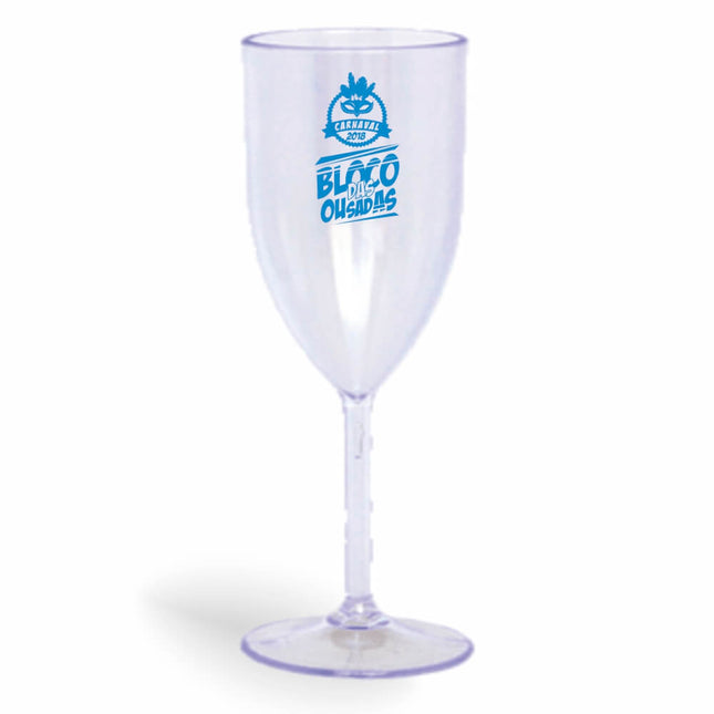 Taça De Vinho 330Ml Impressão  Transparente Cristal  1X0