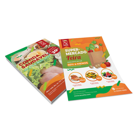 Panfletos, Flyers E Folhetos Couchê 90G Sem Verniz