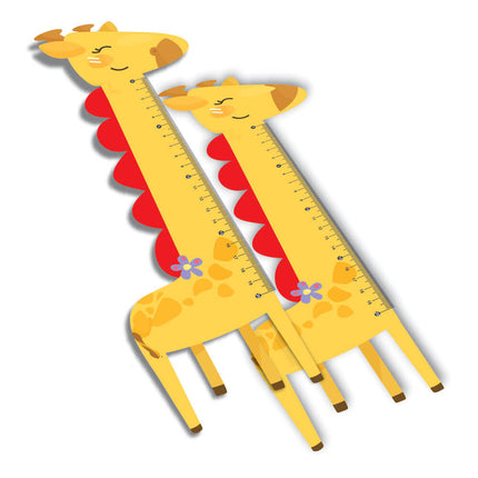 Réguas Pvc 0,50Mm Premium Branco  Infantil Modelo Girafa 20Cm  4X0