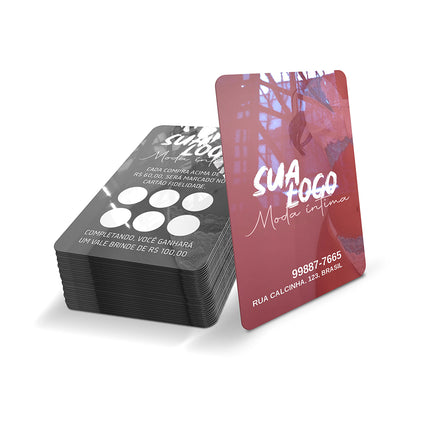 Cartões Fidelidade  Plástico Compacto 50G