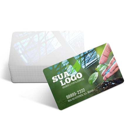 Cartões De Visita Pvc Cristal 0,75Mm Branco Cristal 0,75Mm