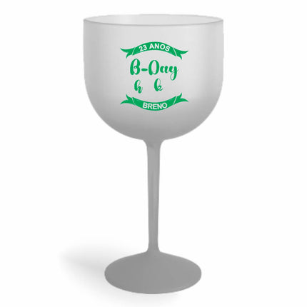 Taça De Gin 580Ml Impressão  Degradê Prata  1X0