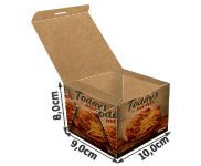 Embalagens Para Delivery Kraft 250G Lanches E Sanduiches Pequena  4X0