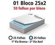 Blocos E Talões  25 Folhas  Autocopiativo 56G  25X2