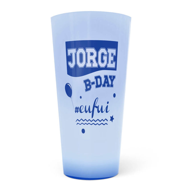 Copos Ecológicos 550Ml  Azul Translúcido  1X1
