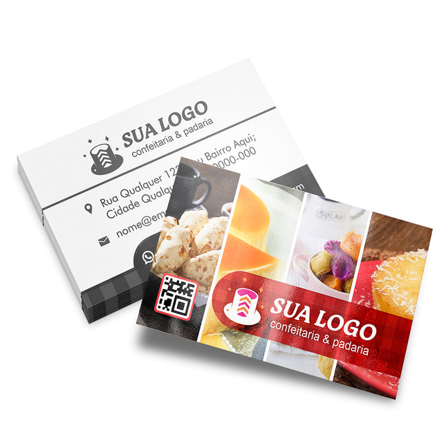 Cartões De Visita Max Supremo 255G Verniz Uv Total Frente