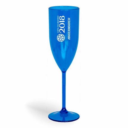 Taça De Champanhe 180Ml Impressão  Transparente Azul  1X0
